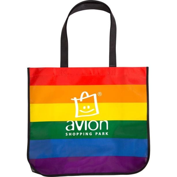 Large Rainbow Laminated Tote