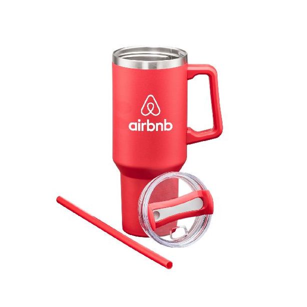 D268-Makena Handle Travel Mug w/Straw - 40oz