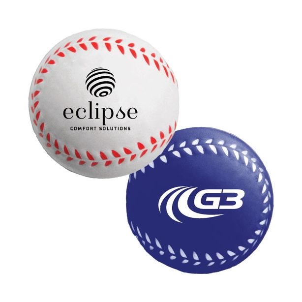 GK9231 Stress Balls - Baseball Custom Printed Stress Reliever