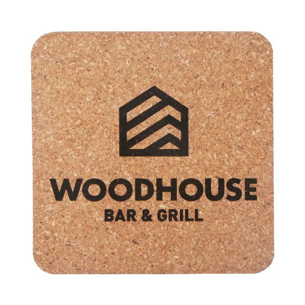 Laser Engraved Recycled 3mm Square Cork Coaster