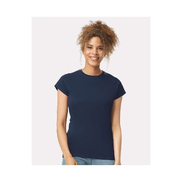 Custom Printed 64000L Gildan Ladies Fitted Cotton Preshrunk Jersey T-Shirt
