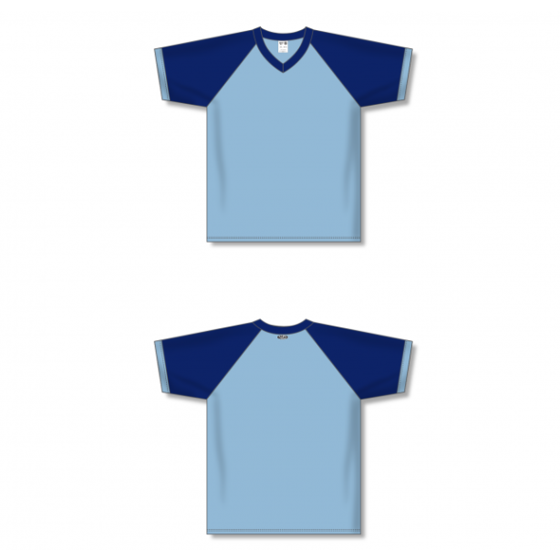 V-Neck Volleyball Jerseys - Powder/Navy
