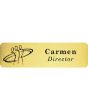 GB-101-SOLID BRASS BADGES - 2 1/2" X 3/4" Custom Printed