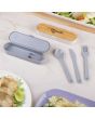 KP9809 Portable reusable utensil set in lunch setting – Stitchy Lizard Toronto