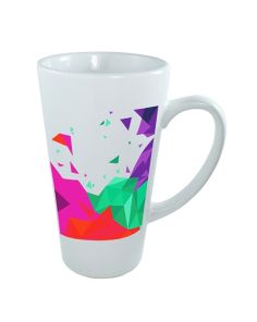 "A" Ceramic Mug  White Cafe Grande Sublimated (16oz) Min 72