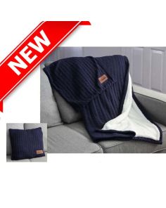 B9070 SWEATER WEATHER SHERPA BLANKET W/ PILLOWCASE