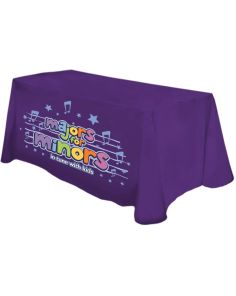 Table Throw for 8' table - Heat Transfer - 7.5 oz Twill Tablecloth, (closed back)