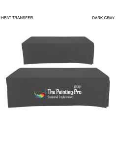 Table Cover Box Style / Tablecloth for 8' Table, Heat Transfer, 7.5 oz Twill (closed back)