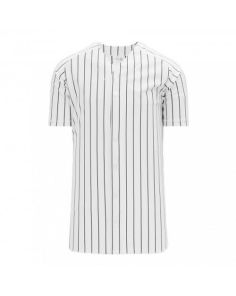 BA524 Full Button Pinstripe Baseball Jerseys (Min 12) 3 Colors