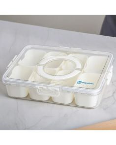 Charcuterie-To-Go Snack Tray   9 1/2″ W x 12″ L x 2 3/4″ H (Min 25)