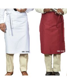 Aprons - Bistro Waist Aprons w Pockets & Embroidery 36"W x 29"L
