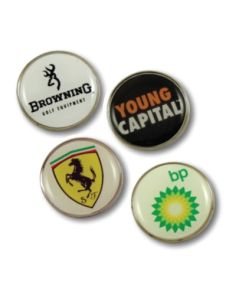 Golf Ball Marker with Metal Expoxy Dome (Min 100)