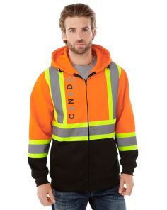 L00682 - Freedom - Hi-Vis Full Zip Hooded Sweatshirt