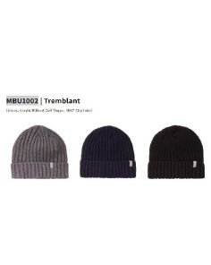 #1 Cuff Toque Tremblant Unisex, Acrylic Ribbed Custom Embroidered (Min 12)