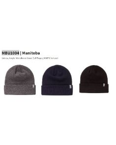 #1 Cuff Toque Unisex MANITOBA, Acrylic, Microfleece Lined Custom Embroidered (Min 12)