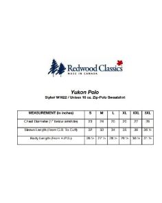Redwood Yukon Unisex Zip-Polo Sweatshirt 16oz Made in Canada Custom Embroidered (Min 12)